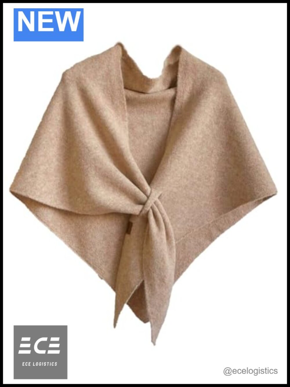 Women's Fleece Poncho Shawl Wrap Scarf Soft Knit Cape